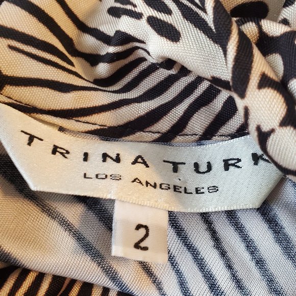 TRINA TURK Mock Turtleneck Drapey Sheath Dress Size 2 - Picture 8 of 9